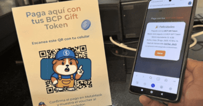 Banco de Perú realiza su primer pago con criptomoneda propia
