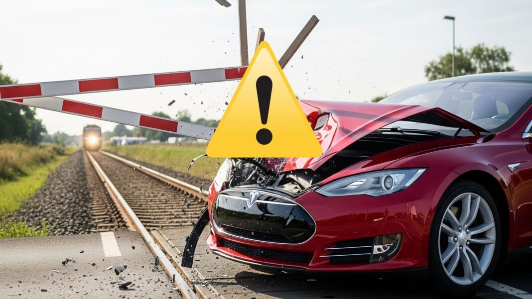 Confirmado, los coches Tesla no detectan bien las barreras del tren, salta la alarma entre los conductores Confirmado, los coches Tesla no detectan bien las barreras del tren, salta la alarma entre los conductores