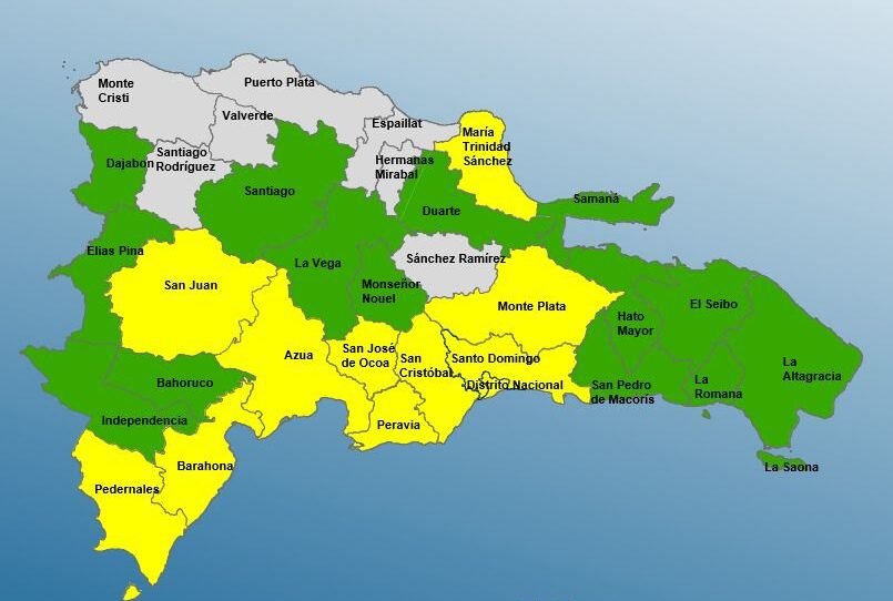 El COE mantiene 25 provincias bajo alerta por efectos indirectos del potencial ciclón tropical nueve El COE mantiene 25 provincias bajo alerta por efectos indirectos del potencial ciclón tropical nueve
