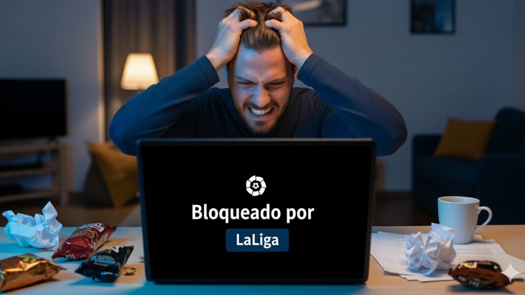 Esta La Pagas, un servicio gratuito para certificar judicialmente que las operadoras bloquean tu web durante el fútbol: “Dedicado a Tebas y LaLiga” Esta La Pagas, un servicio gratuito para certificar judicialmente que las operadoras bloquean tu web durante el fútbol: “Dedicado a Tebas y LaLiga”