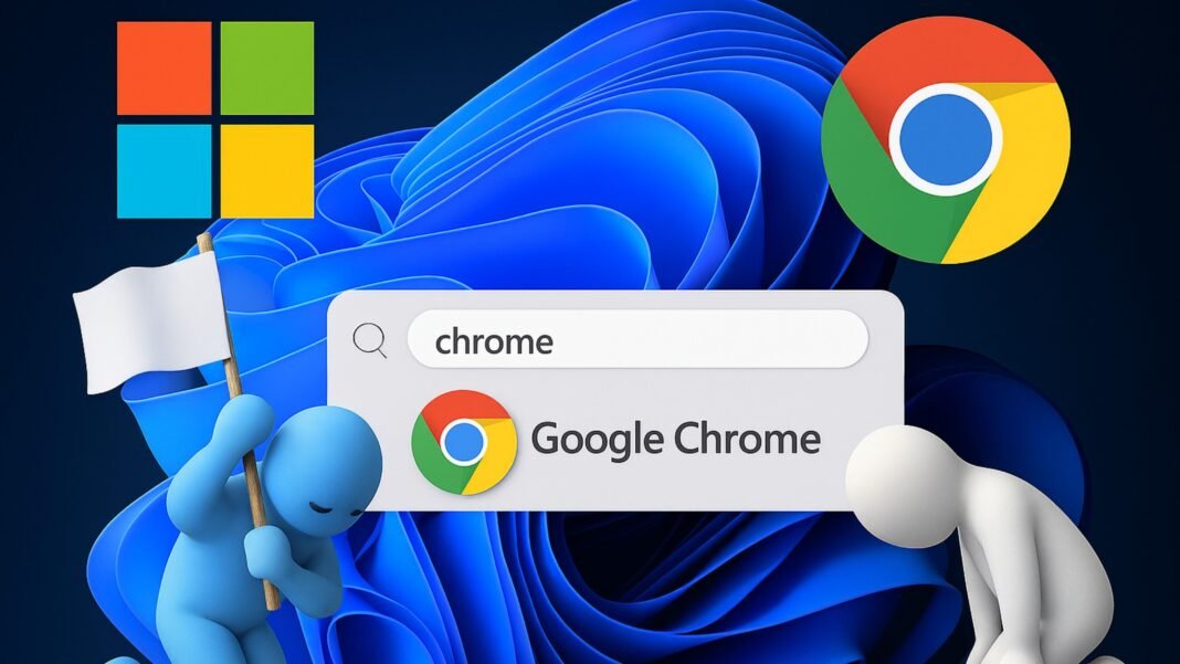 Microsoft se rinde y Windows 11 podría al fin respetar a Google Chrome como navegador predeterminado en la búsqueda del menú de inicio