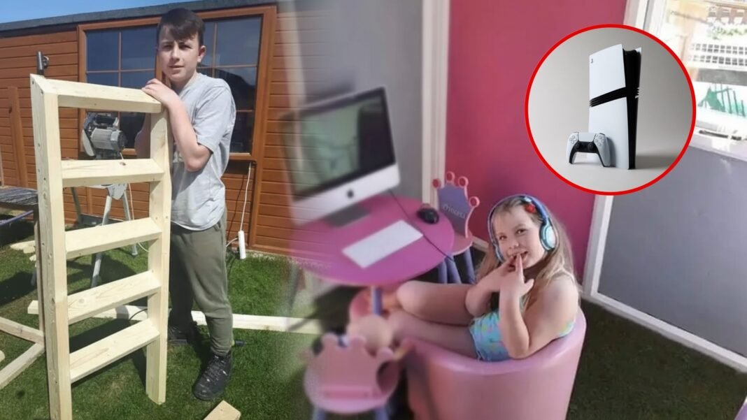 Para alejar a su hijo de 14 años de la PlayStation le pide que construya una casa de juegos a su hermana y es tan buena que ya le ofrecen trabajo