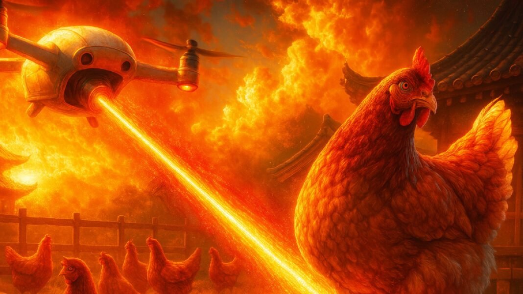 En Japón están utilizando drones armados con rayos láser para proteger a las gallinas, y tiene todo el sentido En Japón están utilizando drones armados con rayos láser para proteger a las gallinas, y tiene todo el sentido