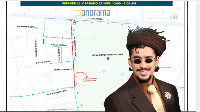 Autoridades mantienen rutas alternas por concierto de Bad Bunny en el Centro Olímpico