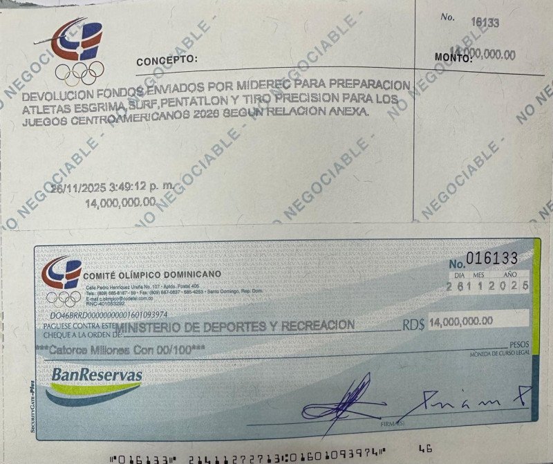 El COD devolverá este martes los 14 millones a Miderec, viene contrademanda