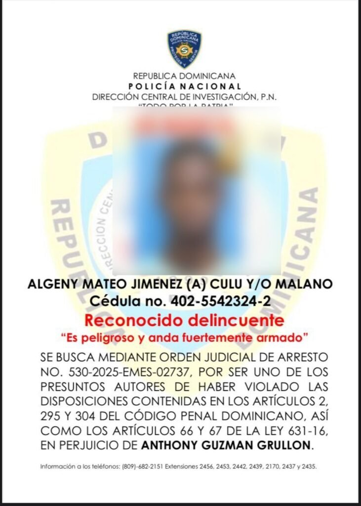 Policía Nacional arresta a reconocido delincuente “Amenin”, implicado en homicidio de un ciudadano durante asalto en la Carretera Mella, SDE