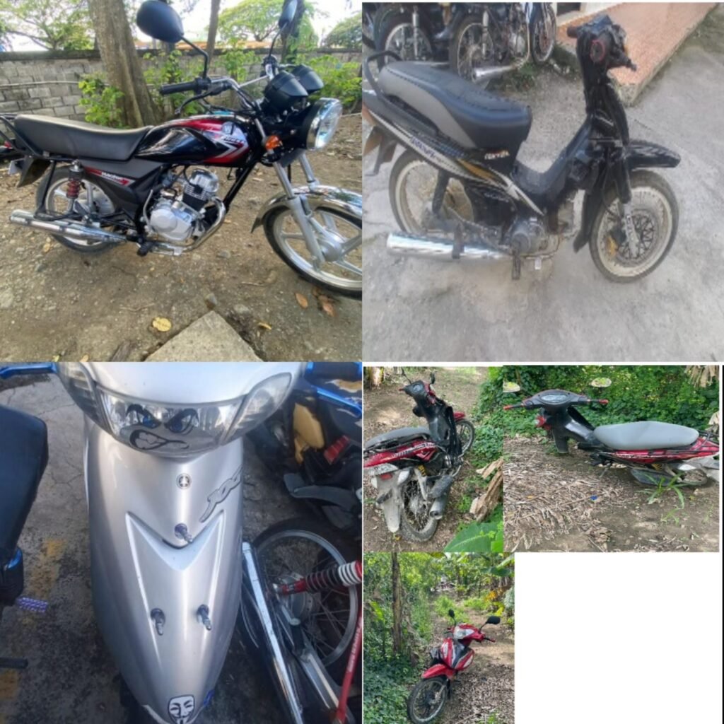 Policía Nacional recupera varias motocicletas reportadas como robadas durante operativos en La Vega y zonas aledañas