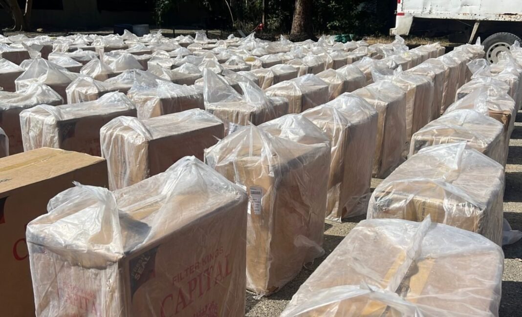 Incautan 1.6 millones de unidades de cigarrillos ilegales en Navarrete