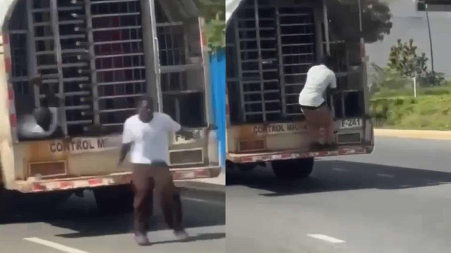 Migración sanciona a responsables tras fuga de haitianos que se lanzaron de camión en movimiento