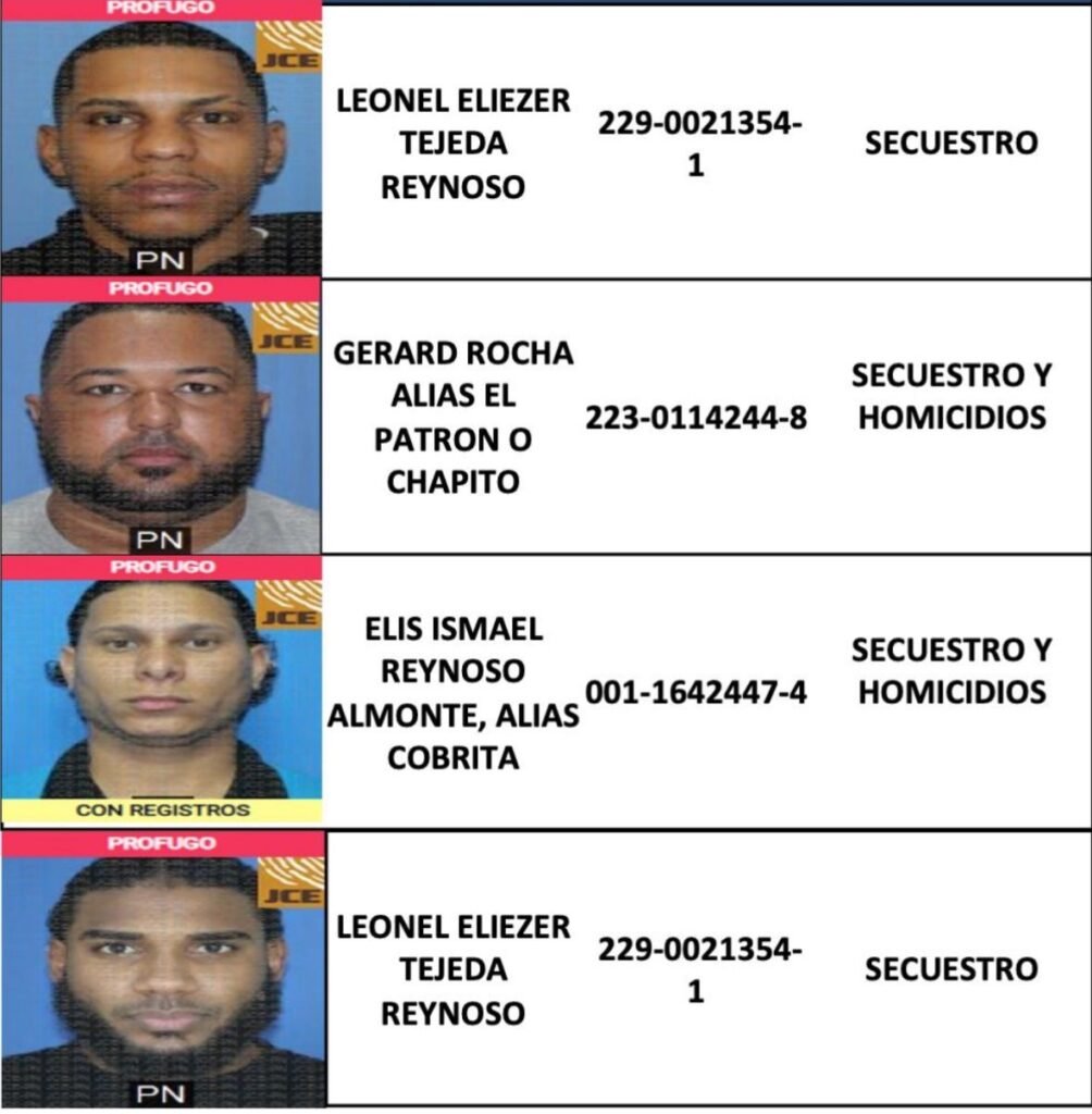 Policía Nacional intensifica búsqueda de peligrosos prófugos vinculados a secuestros y homicidios