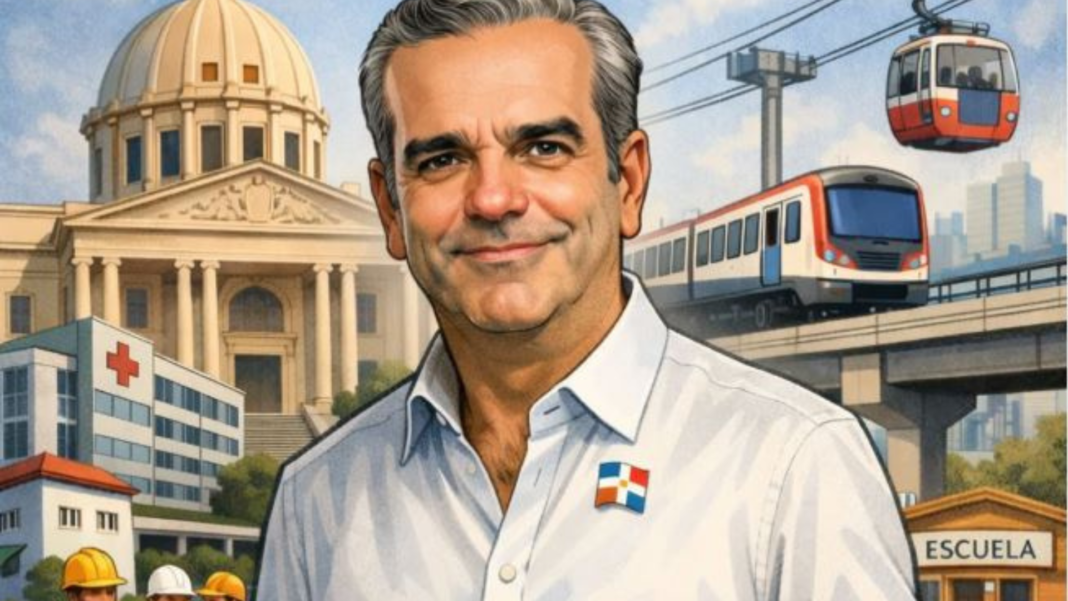 Presidente Abinader publica ilustración con logros de su gestión