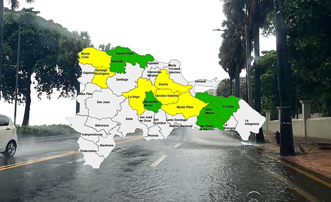 El COE reduce alertas por lluvias en República Dominicana