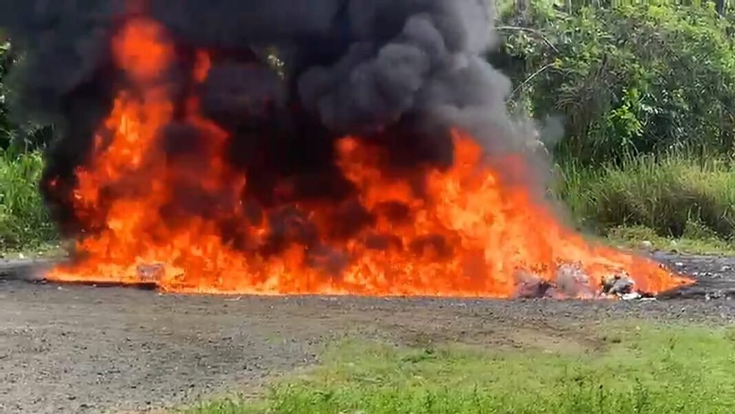 Inacif le da un ‘palo’ al microtráfico: ¡Queman un viaje de drogas! Inacif incinera gran cantidad de drogas en operativo