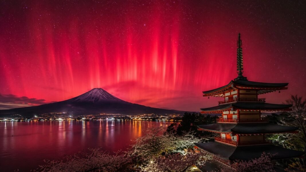 Auroras rojas en Japón: ¿señal de tormentas solares inesperadas?