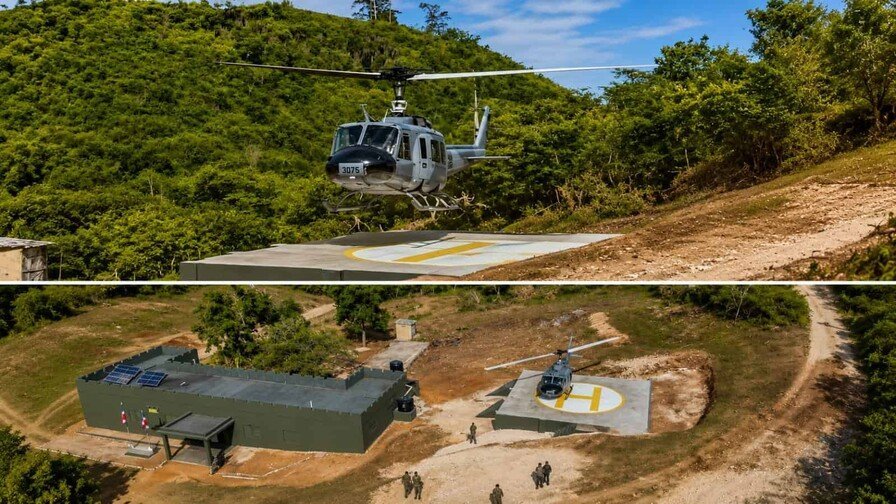 ¡Qué ‘vaina’ dura! Ejército RD refuerza la frontera con helipuerto y puestos ‘jevis’ Ejército RD refuerza la frontera con helipuerto y puestos
