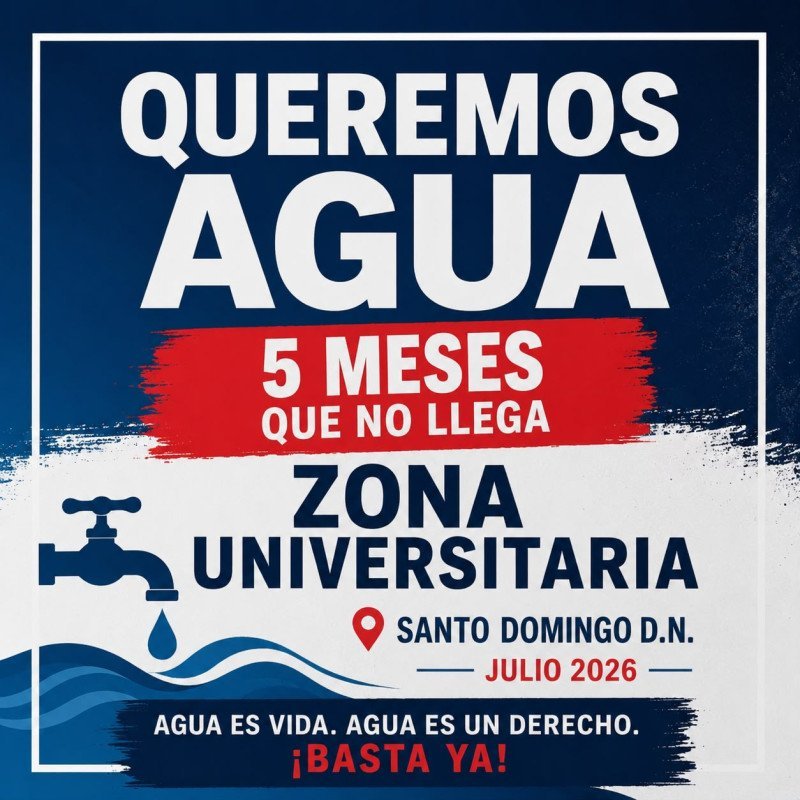 ¡Qué Vaina! Zona Universitaria Sufre un ‘Viaje’ de Meses sin Agua de la CAASD Que Vaina! Zona Universitaria Sufre un Viaje de Meses sin Agua de la CAASD